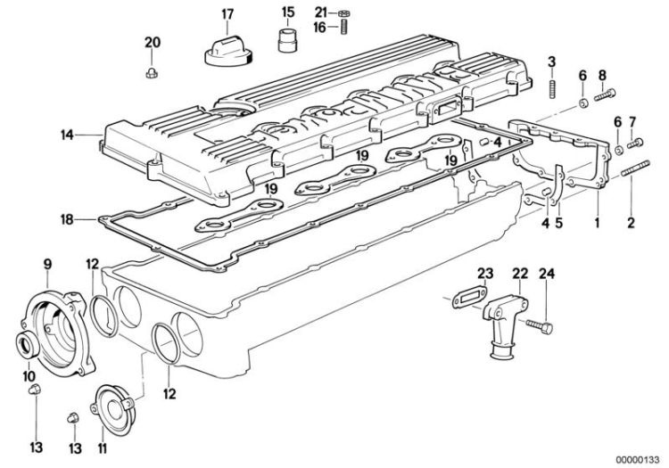 Cylinder head cover ->47385110263