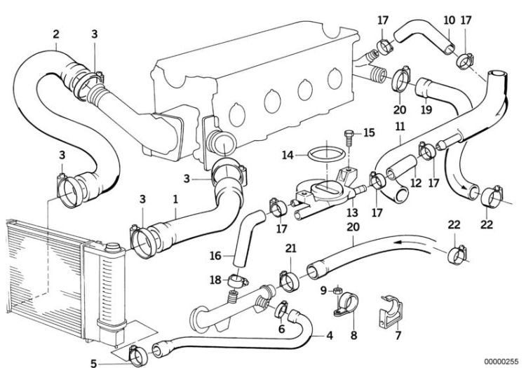 Cooling System Water Hoses ->47367110558