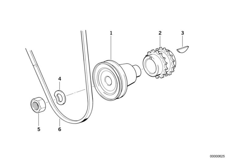 Fan belt drive ->47209120133