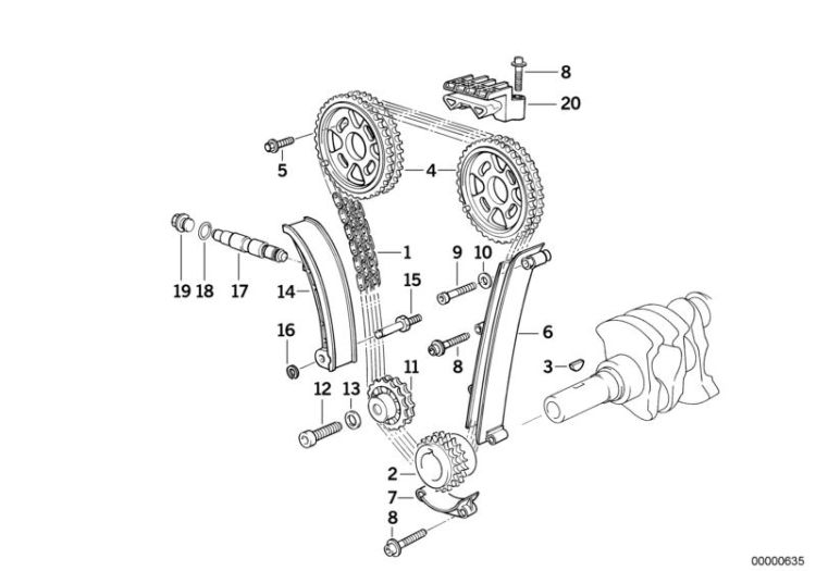 Timing and valve train-timing chain ->47162180073