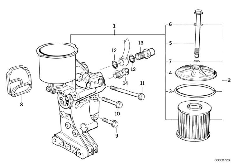 Lubrication system-Oil filter ->