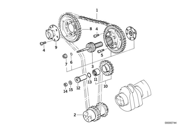 Timing and valve train-timing chain ->