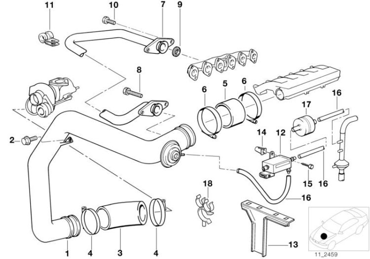 Intake manifold-supercharg.air duct/AGR ->47378114828