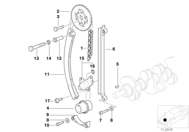 Timing and valve train-timing chain ->47368114884