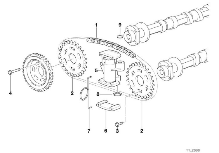 timing gear timing chain top ->47327114946