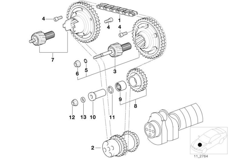 Timing and valve train-timing chain ->47422111306