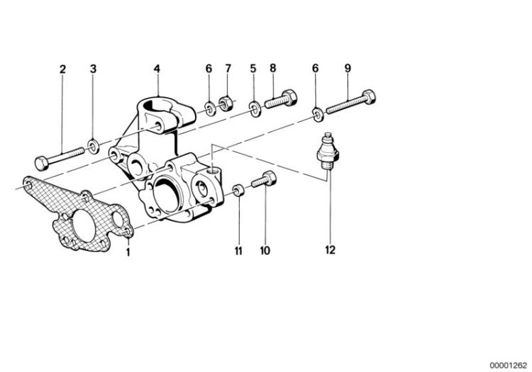 Oil pressure switch, Number 12 in the illustration