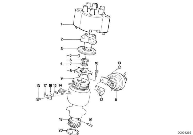 Distributor-single parts ->47155120010