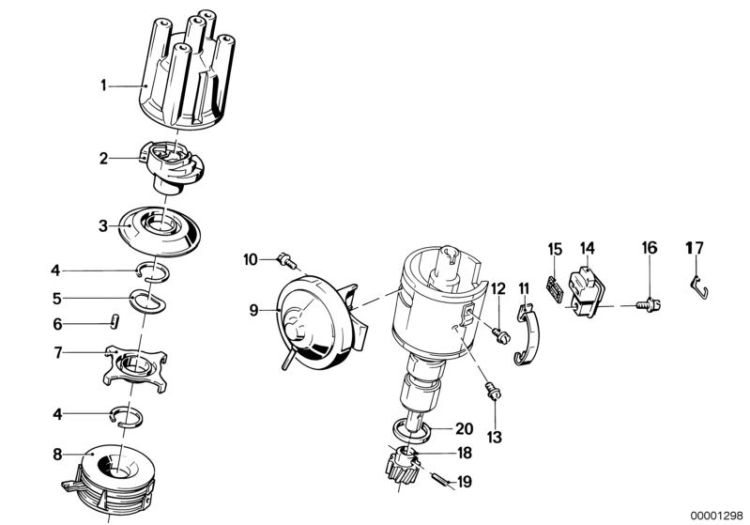 Distributor-single parts ->47151120004