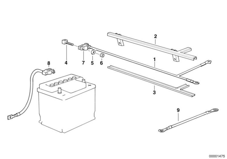 Battery cable(battery front) ->47434121976