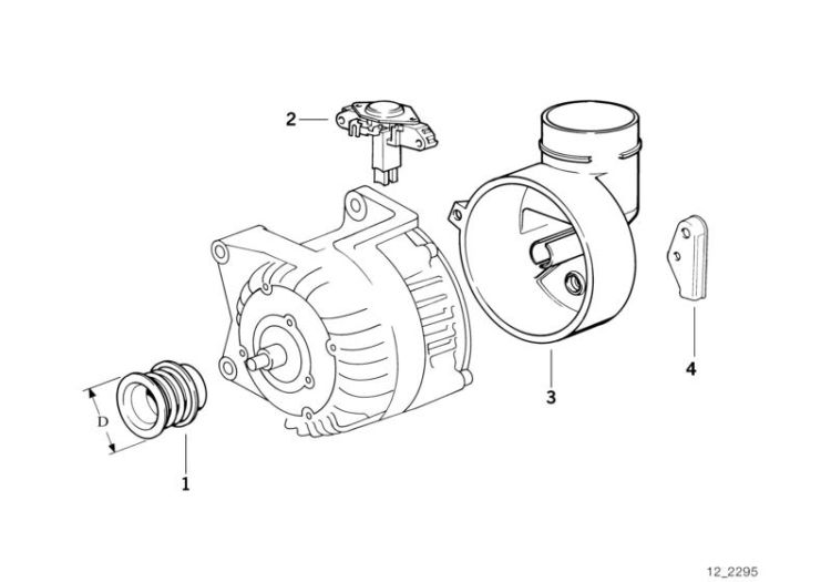 Alternator, individual parts 80A ->47370120461