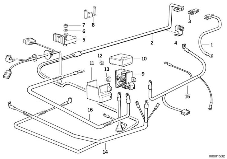 Battery cable/cable starter ->47338120333