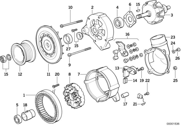 Alternator parts 140a ->47370120443