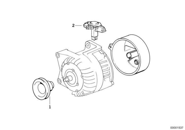 Alternator, individual parts 70A ->47416120584