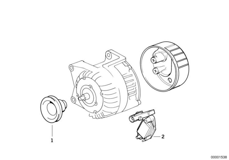 Alternator, individual parts 80A ->47367121679