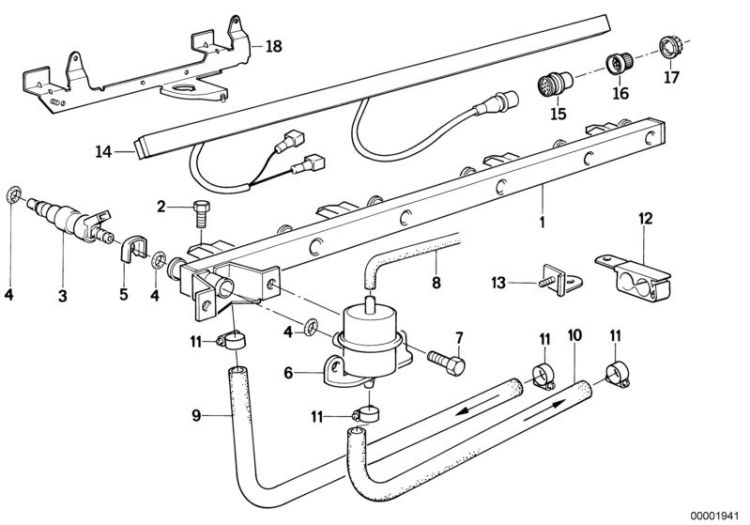 Valves/Pipes of fuel injection system ->
