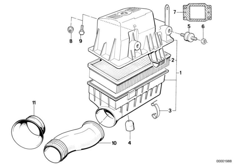 Intake silencer / Filter cartridge ->47257131334