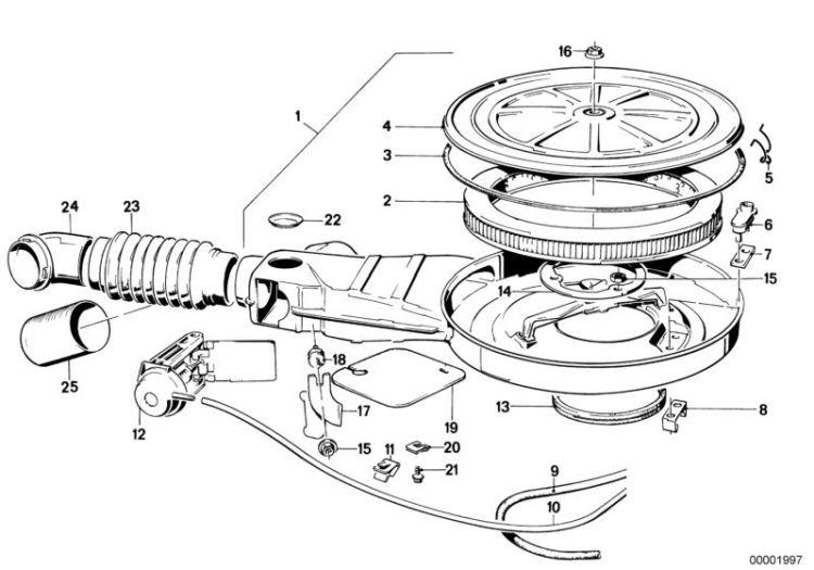 Intake silencer / Filter cartridge ->