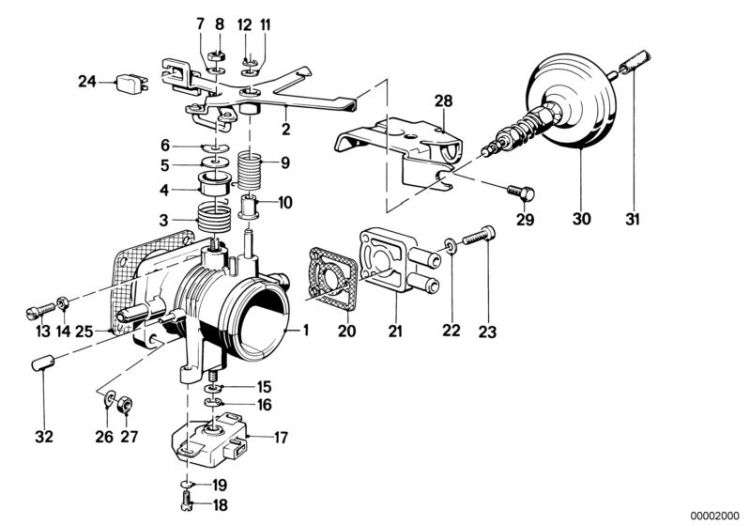 Throttle housing Assy ->47211131106