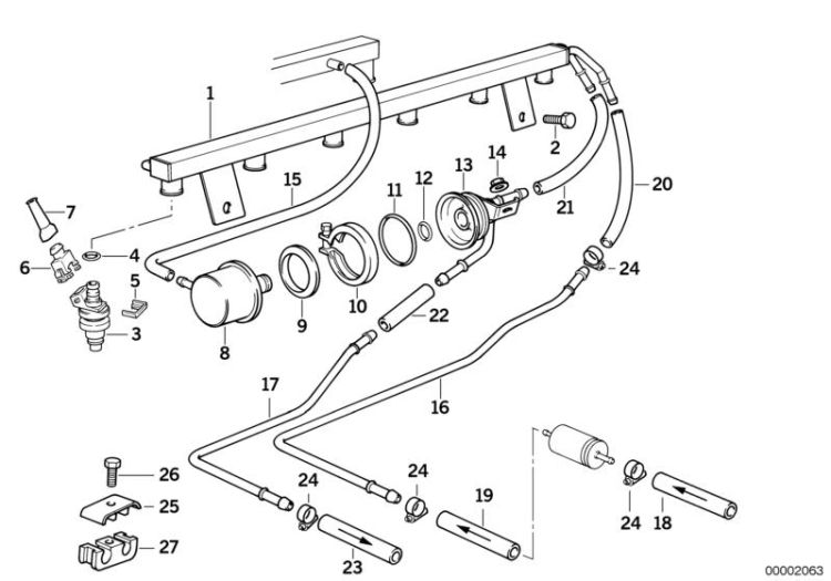 Valves/Pipes of fuel injection system ->47151130015