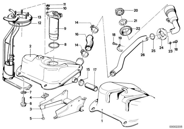 Fuel tank/fuel feed ->47165160002