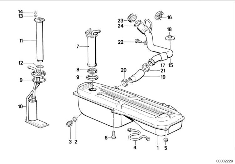 Fuel tank/attaching parts ->47159160034