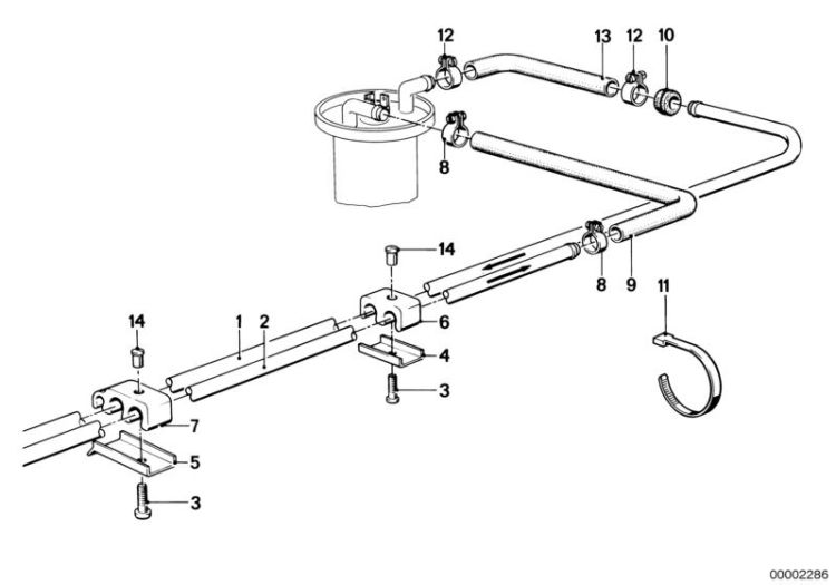 Fuel supply/tubing ->47195160138