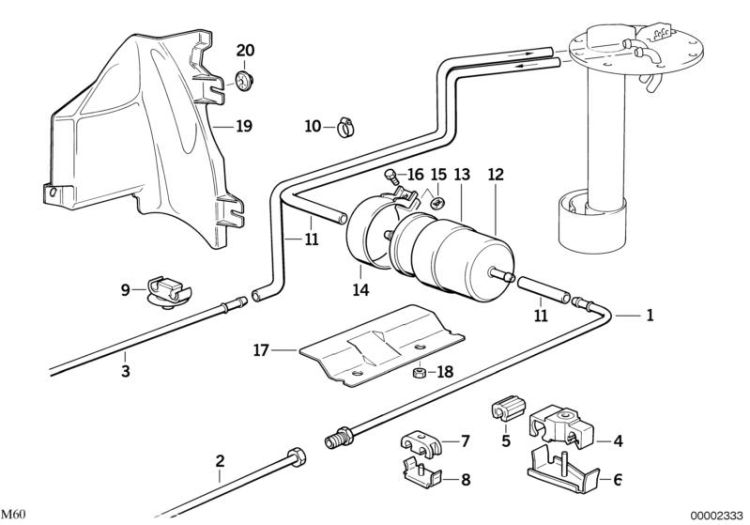 Fuel supply/single filter ->47340160803