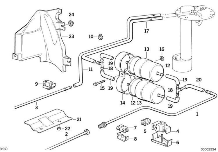 Fuel supply/double filter ->47327131453