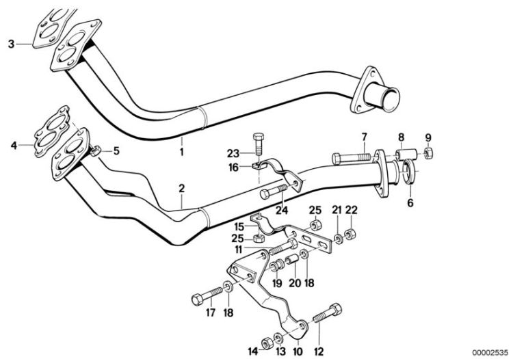 Exhaust pipe front ->