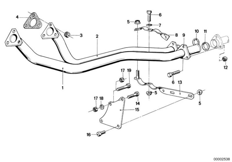 Exhaust pipe front ->47155180074