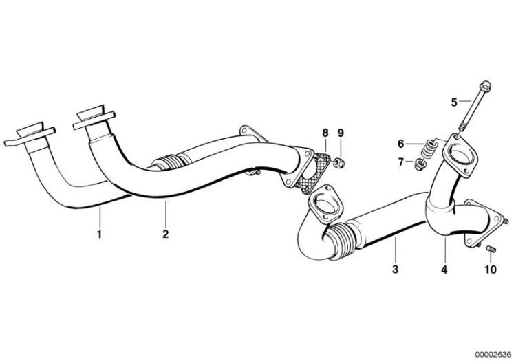 Exhaust pipe front ->47183111014