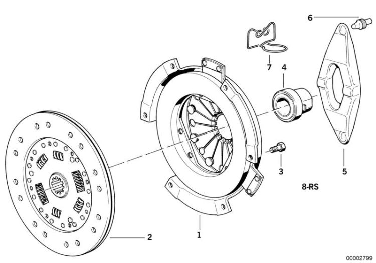 21211223347 CLUTCH PLATE Clutch mechanical clutch BMW 5er E12 21211223076 E34 E32 E36 >2799<, Disco della frizione