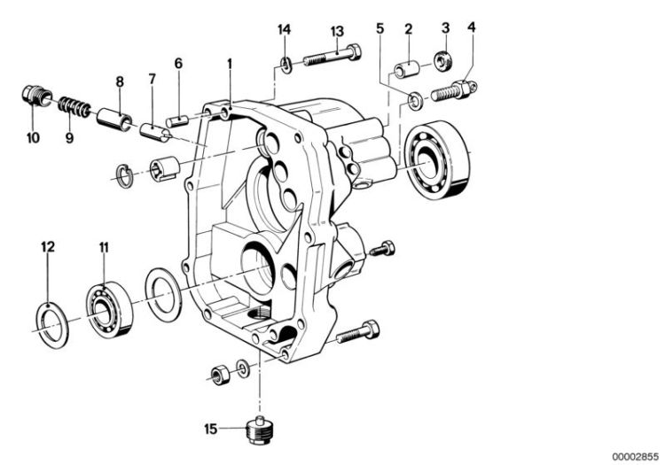 Getrag 242 cover+attach.parts ->47151230312