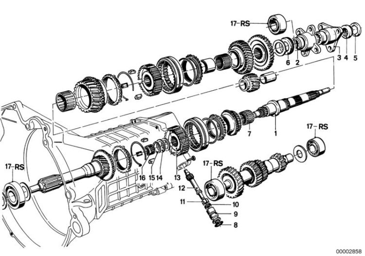 Getrag 242 gear whl.set parts/speedom.dr ->47151230321