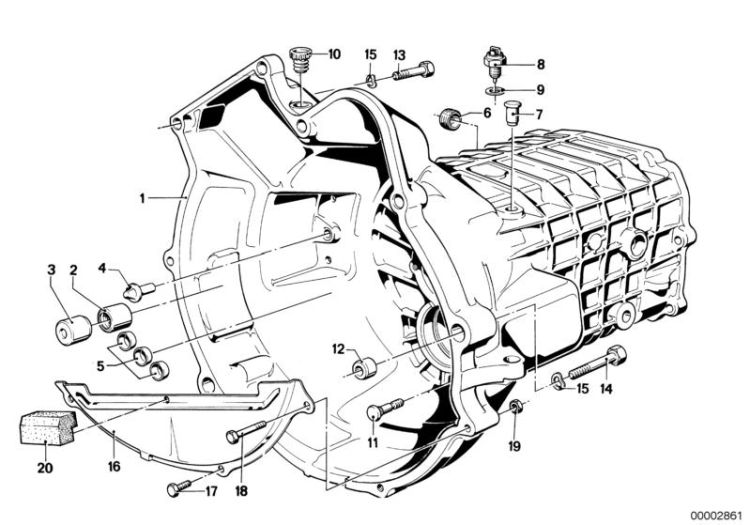 Getrag 242 housing+attaching parts ->47154230619