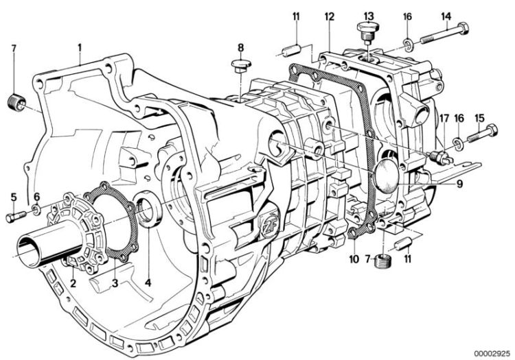 ZF s5-16 housing+attaching parts ->47208230562