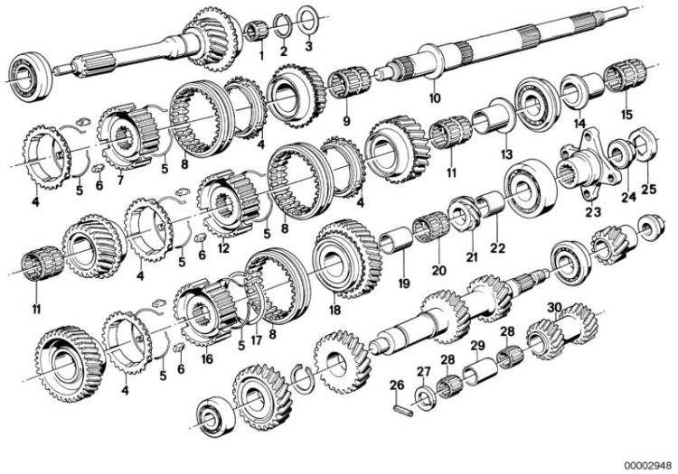 Getrag 245/10/11 gear wheel set,parts ->47151230321