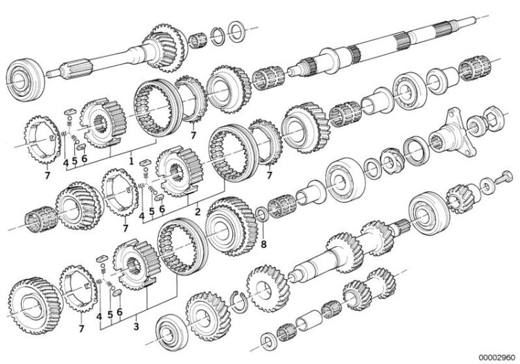 Getrag 265/5 gear wheel set,sing part ->47157230031