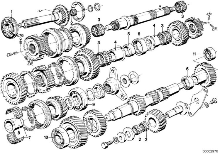 Getrag 265/6 gear wh.set parts/R.bearing ->47157230035