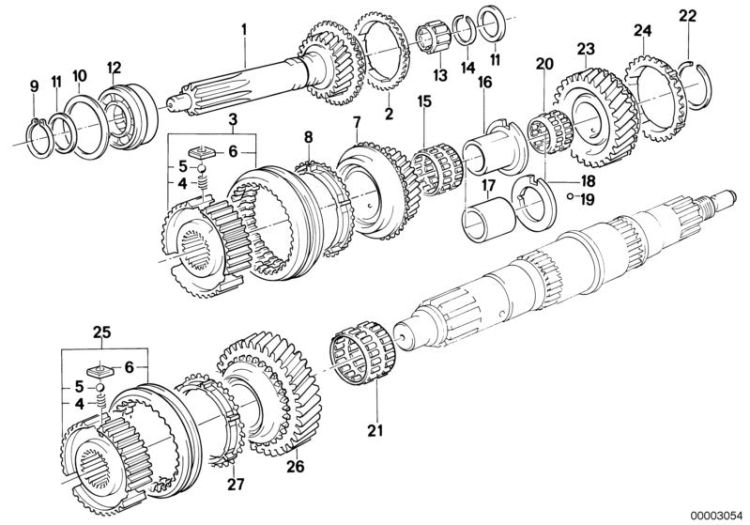 23231224431 SYNCHRONIZER RING Manual Transmission Individual transmission parts BMW 3er E30 23231224089 E21 E30 E28 >3054<, Annillo de sincronizac.