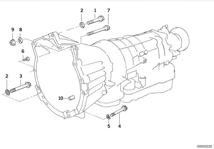 Transmission mounting parts ->47327230731