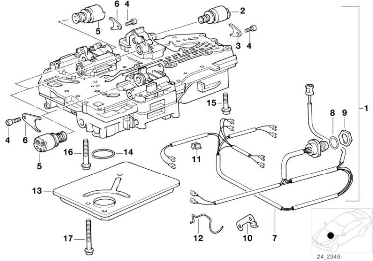 ZF 4HP22/24-EH Schaltgerät + Anbauteile ->47180240793