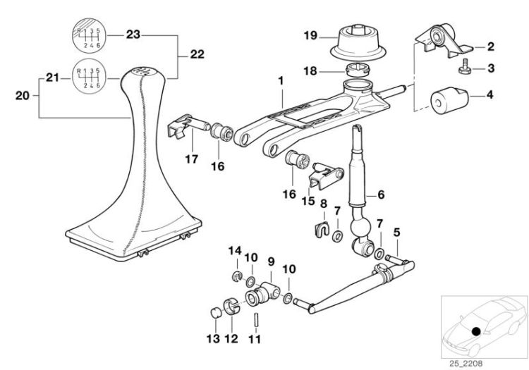 Gearshift, mechanical transmission ->47329250004