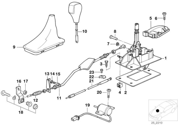 Gear shift parts, automatic gearbox ->47327250008