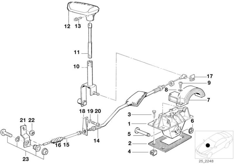 Gear shift parts, automatic gearbox ->47340250058