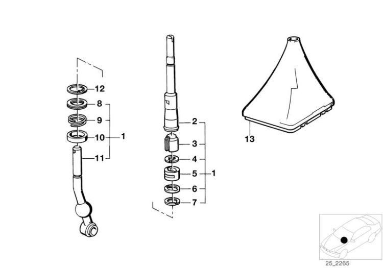 Schaltung mechanisches Getriebe ->47151250182