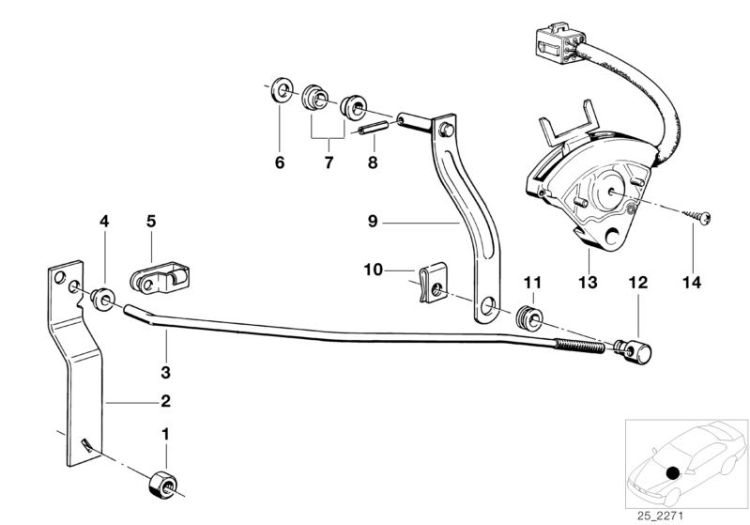 Gear shift parts, automatic gearbox ->47151250138