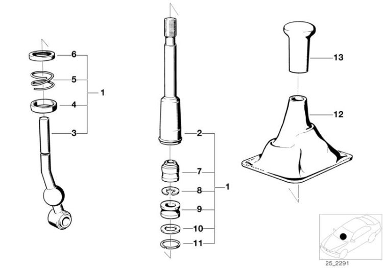 Shift lever/cover ->47151250183