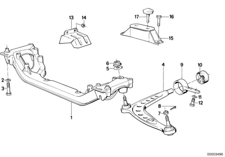 Front axle support/wishbone ->47176320308